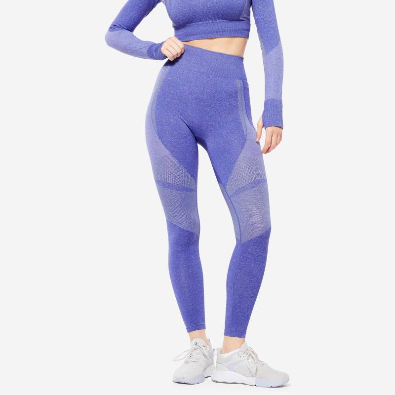 Leggings - Fti 900 Damen Blau Bedruckt M von DOMYOS