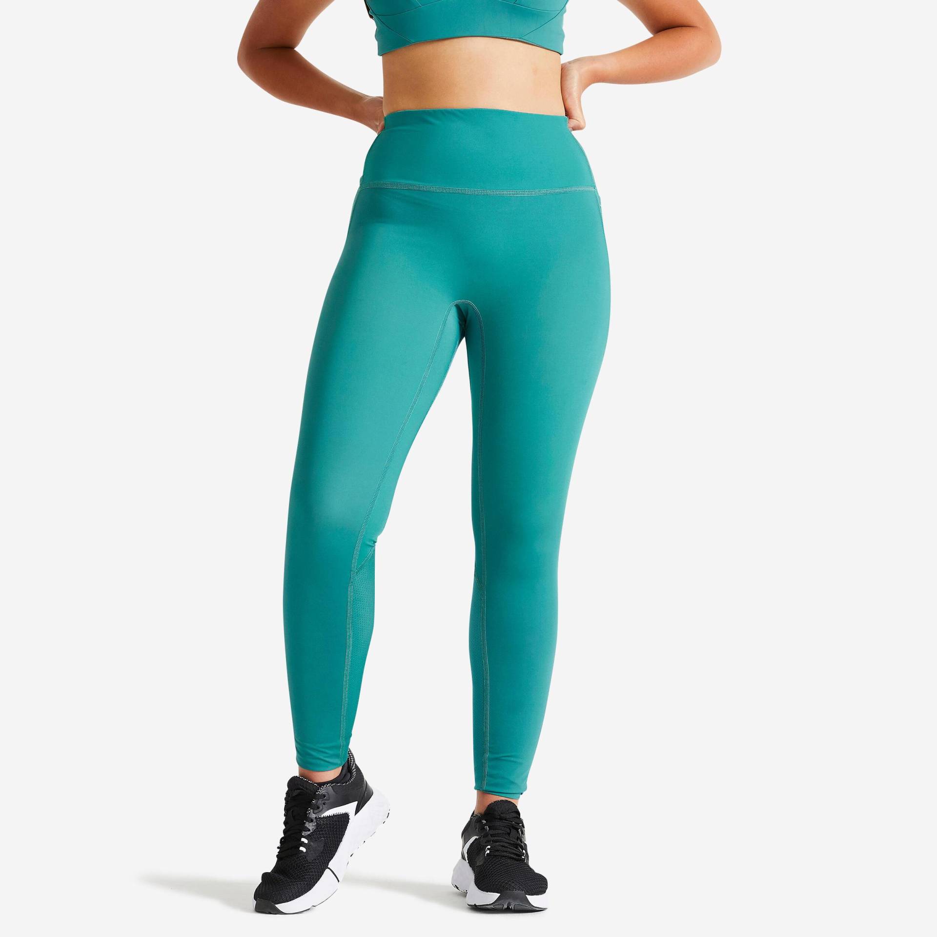 DOMYOS - Leggings FTI500A, für Damen, Grün, Größe S von DOMYOS