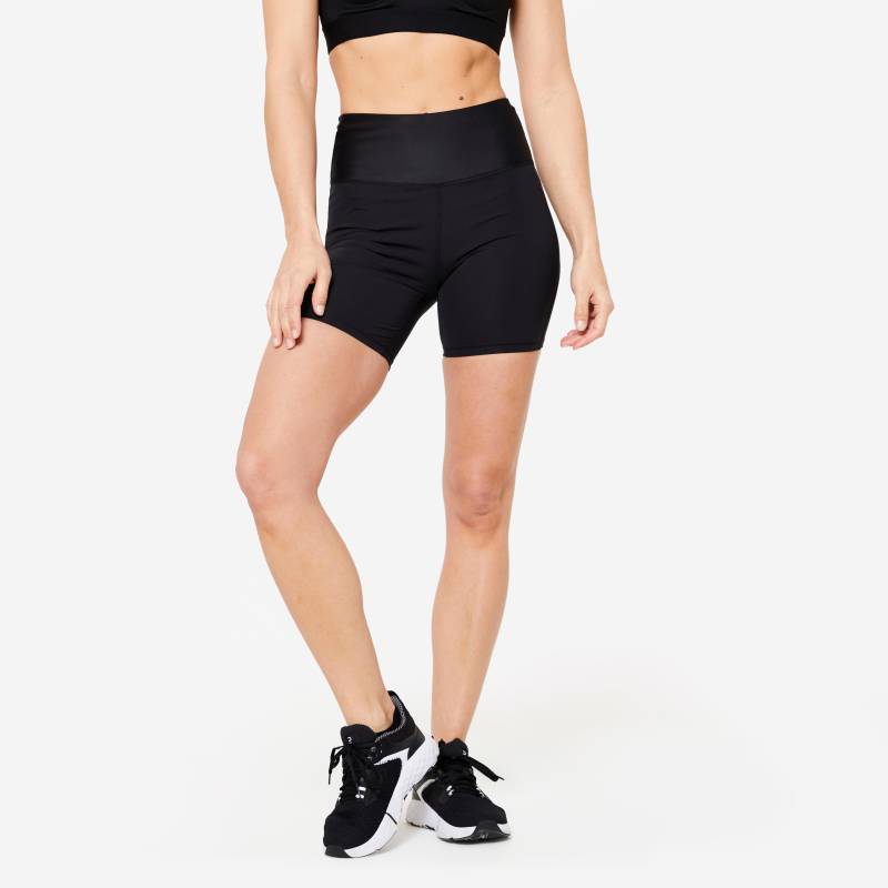 DOMYOS - Shorts FST 500, für Damen, Charcoal Black, Größe L von DOMYOS