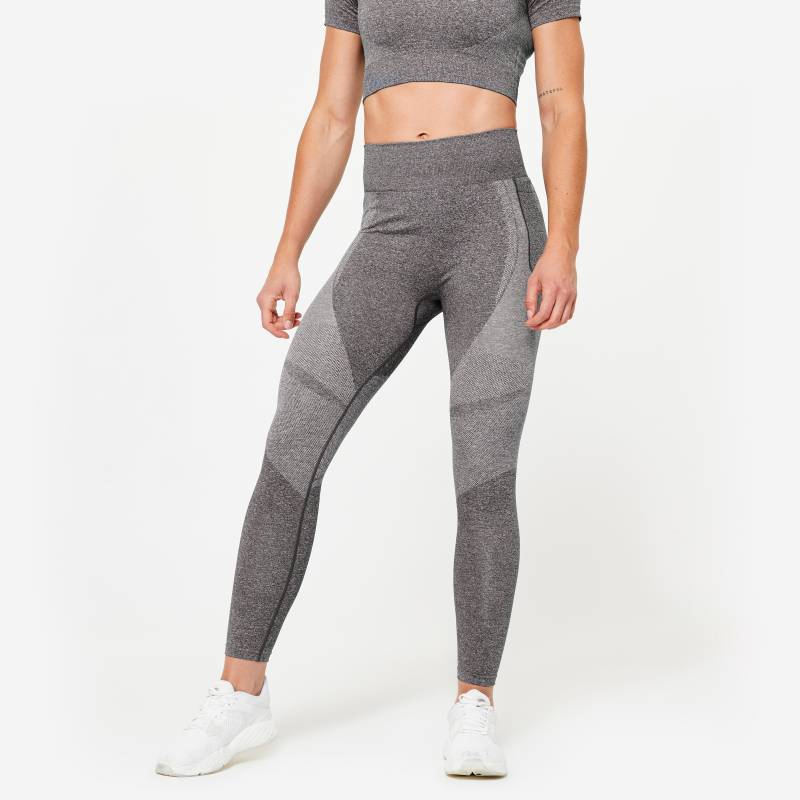 Leggings - Fti 900 Seamless Damen Taubengrau L von DOMYOS