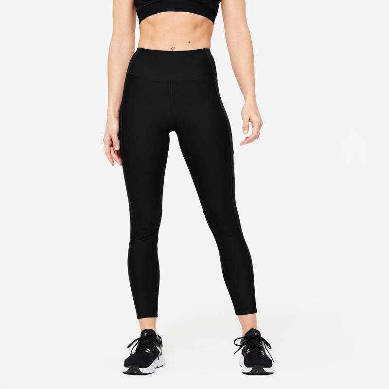 Leggings - Legg Fit Damen Schwarz Leicht L von DOMYOS