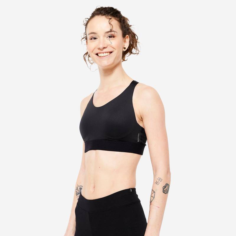 DOMYOS - Sport-BH F 900, für Damen, Charcoal Black, Größe XL von DOMYOS