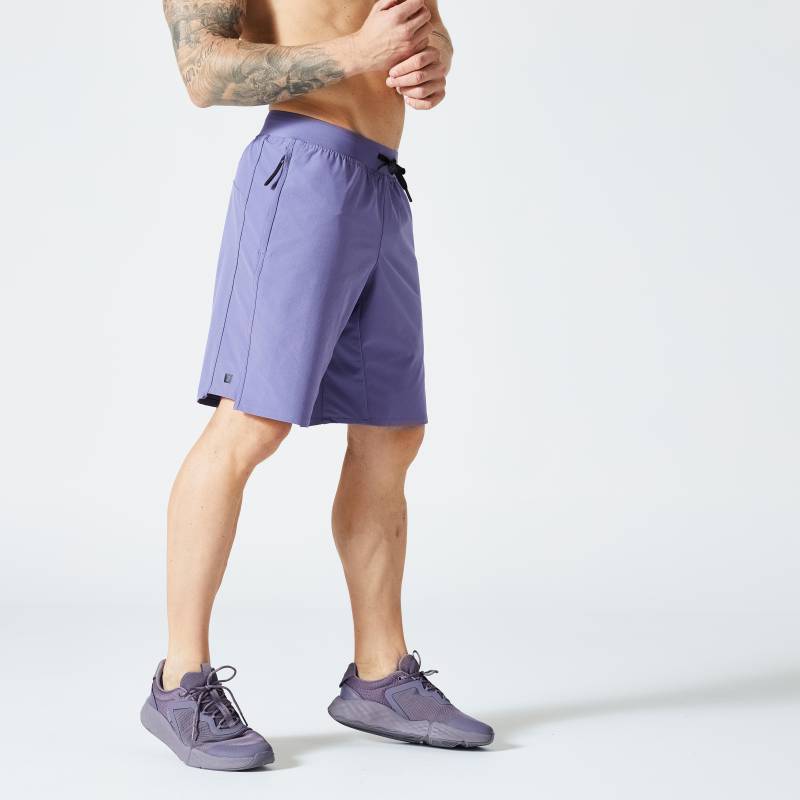 Shorts - 500 Herren Blau Bedruckt M von DOMYOS