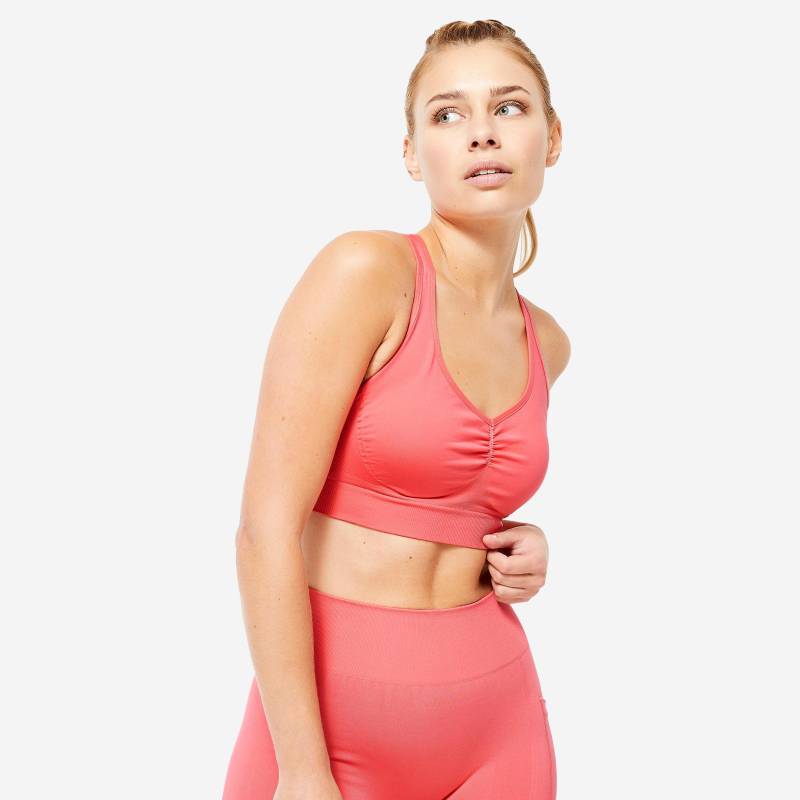 DOMYOS - Sport-BH CARDIO, für Damen, Braun, Größe M von DOMYOS