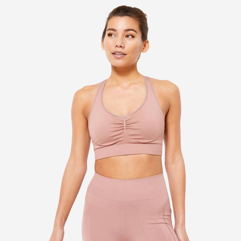 DOMYOS - Sport-BH CARDIO, für Damen, Taupe, Größe L von DOMYOS