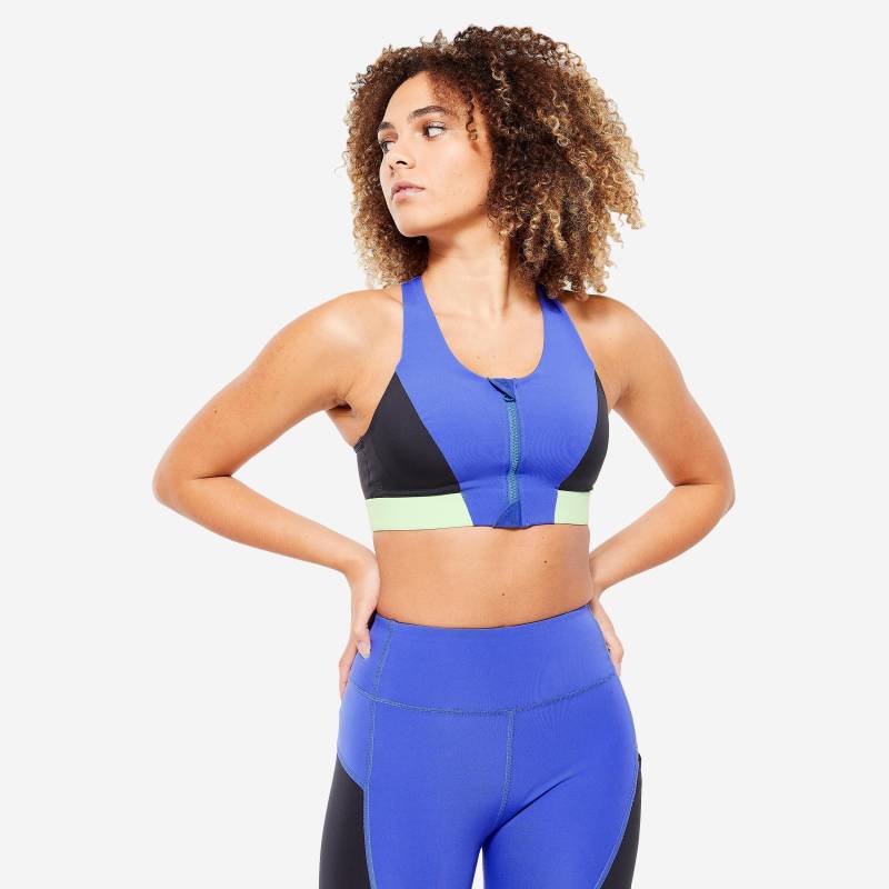 DOMYOS - Sport-BH CARDIO, für Damen, Dunkelblau, Größe XS von DOMYOS