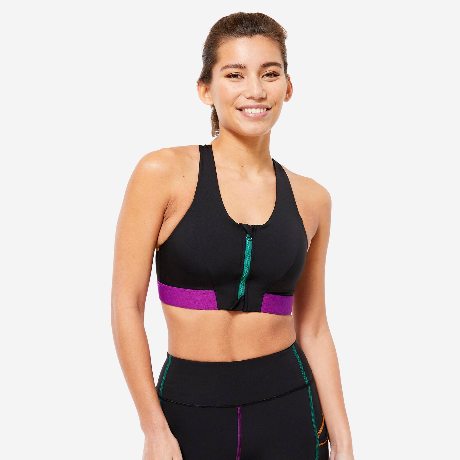 Sport-bh - Cardio Damen Space Black S von DOMYOS