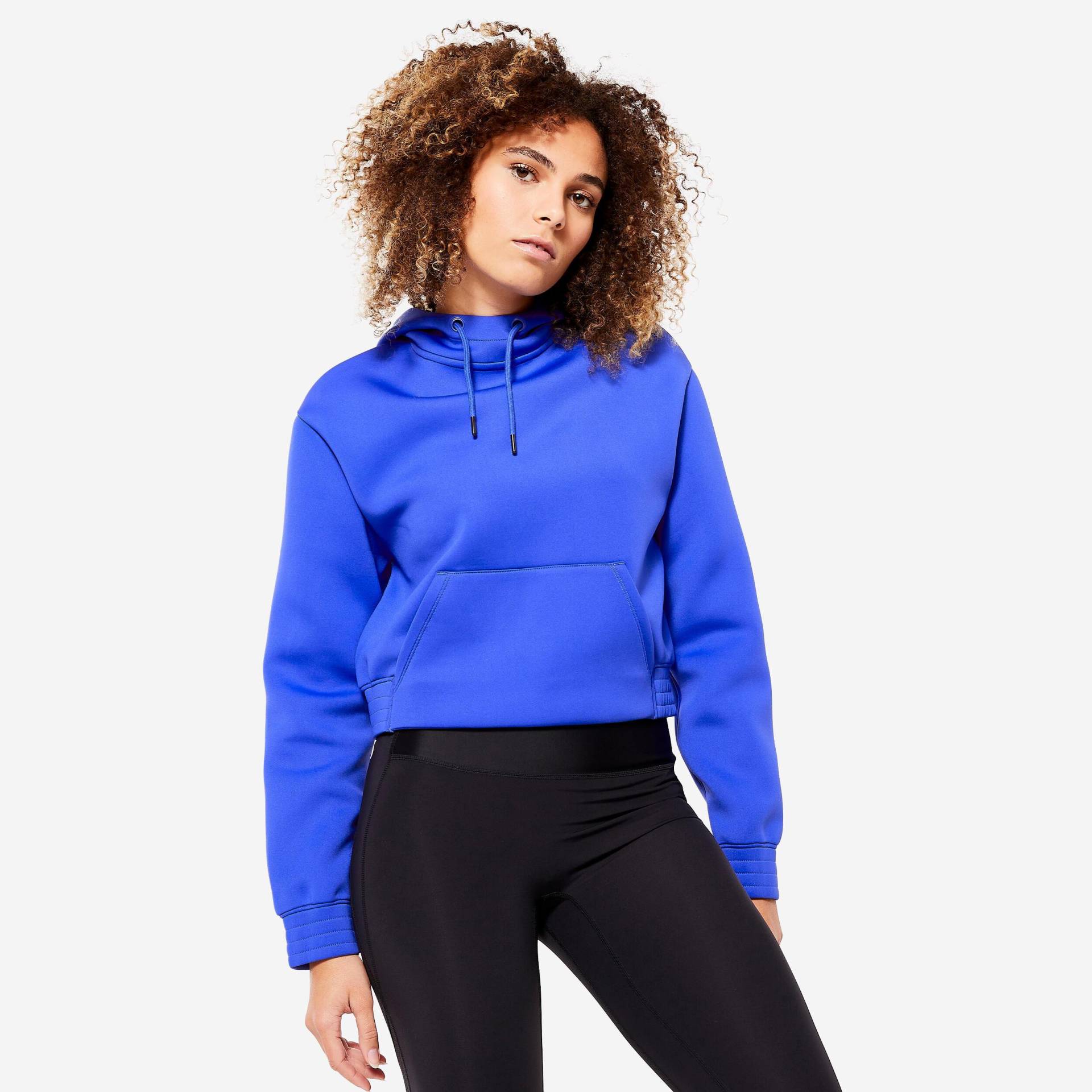 Sweatshirt - Cardio Damen Blau Bedruckt 36 von DOMYOS