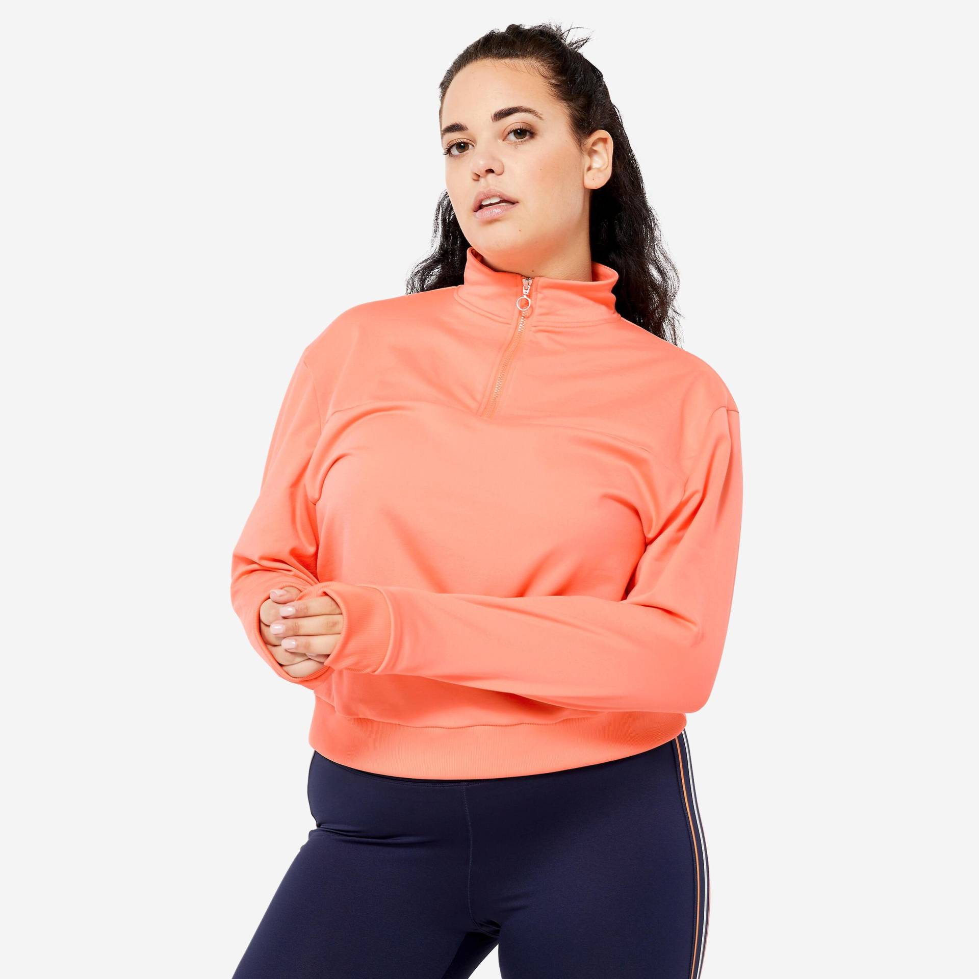 Sweatshirt - Cardio Damen Mandarine 52/2XL von DOMYOS