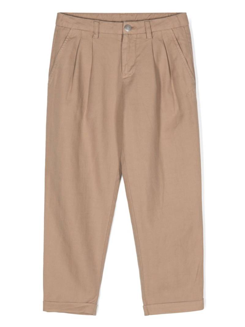 DONDUP KIDS herringbone pleated trousers - Neutrals von DONDUP KIDS