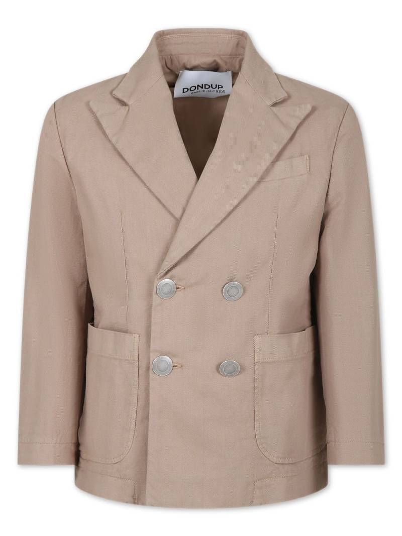 DONDUP KIDS notched-lapels double-breasted blazer - Neutrals von DONDUP KIDS