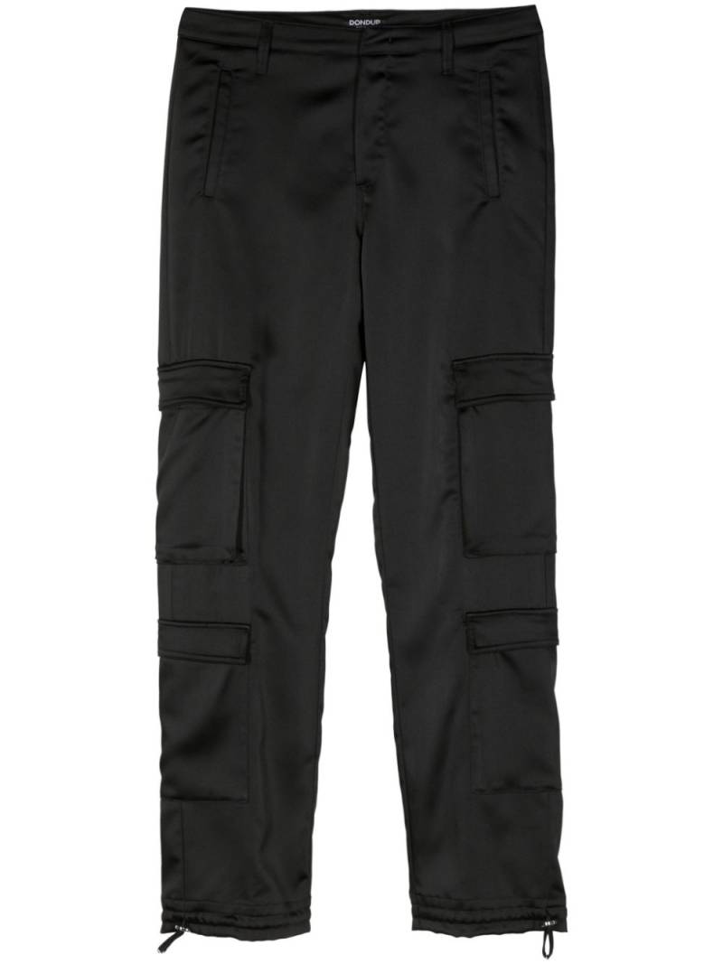 DONDUP Camila gabardine cargo pants - Black von DONDUP