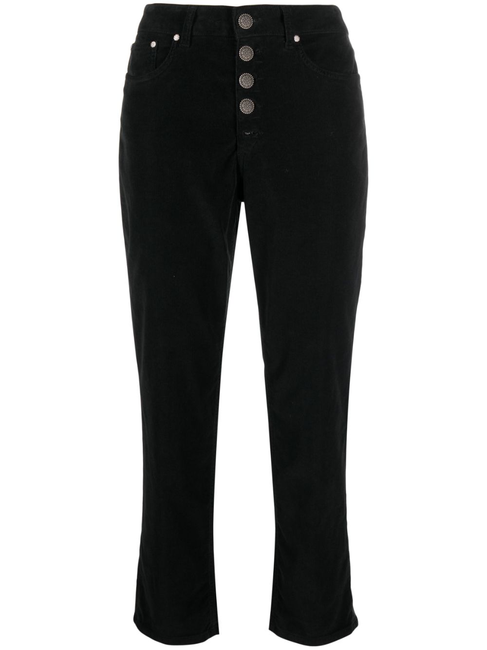 DONDUP Koons button-fly cropped trousers - Black von DONDUP