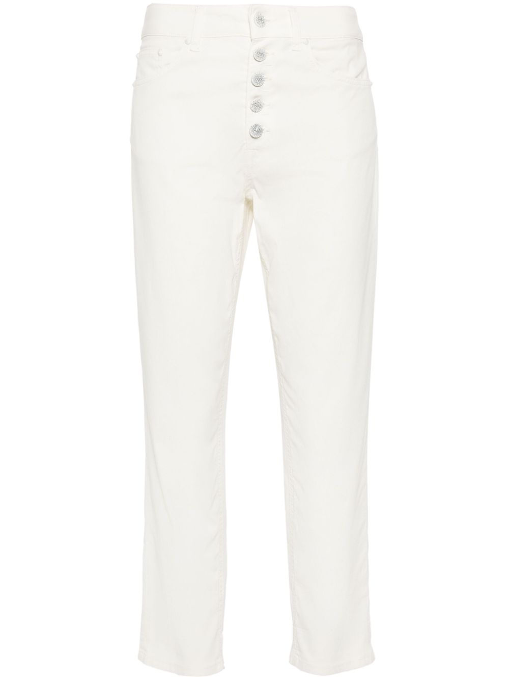 DONDUP Koons cropped straight-leg trousers - White von DONDUP