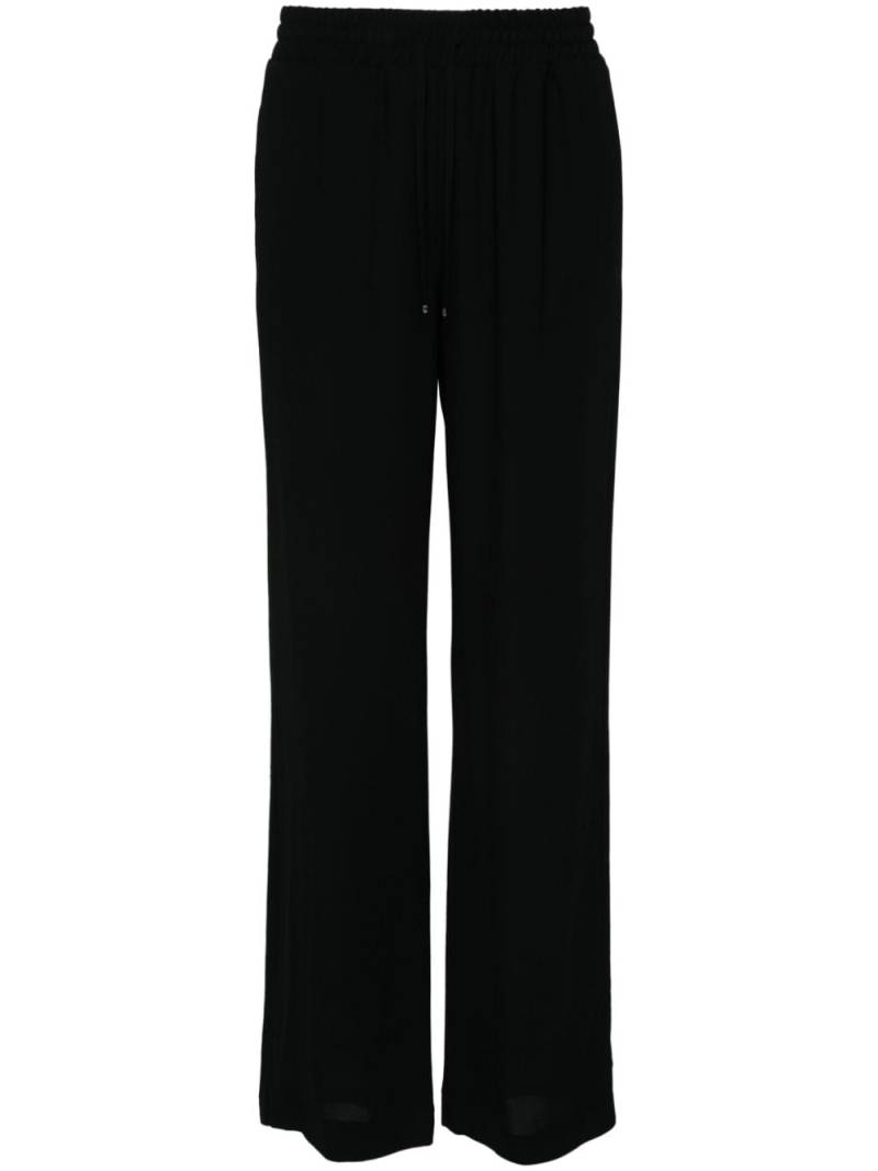 DONDUP Marisol georgette straight trousers - Black von DONDUP