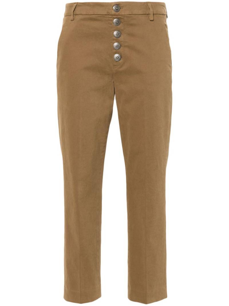 DONDUP Nima tapered cotton trousers - Green von DONDUP