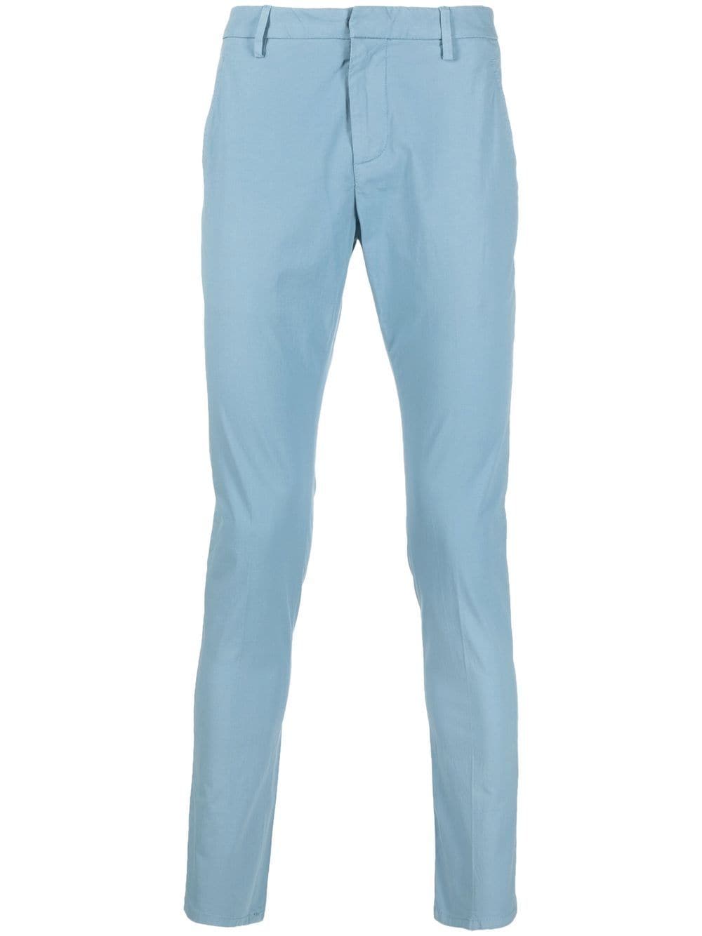 DONDUP cotton tailored trousers - Blue von DONDUP