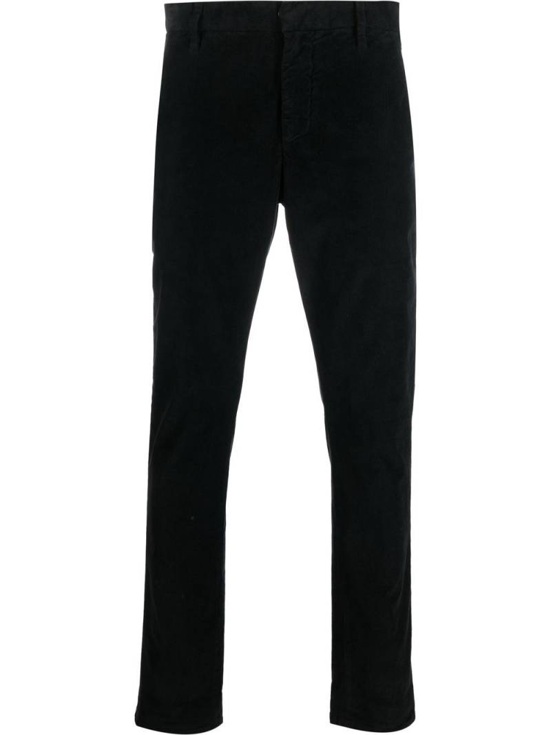 DONDUP cotton tapered trousers - Black von DONDUP