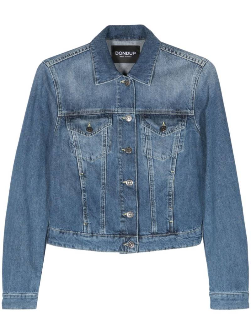 DONDUP cotton washed denim jacket - Blue von DONDUP