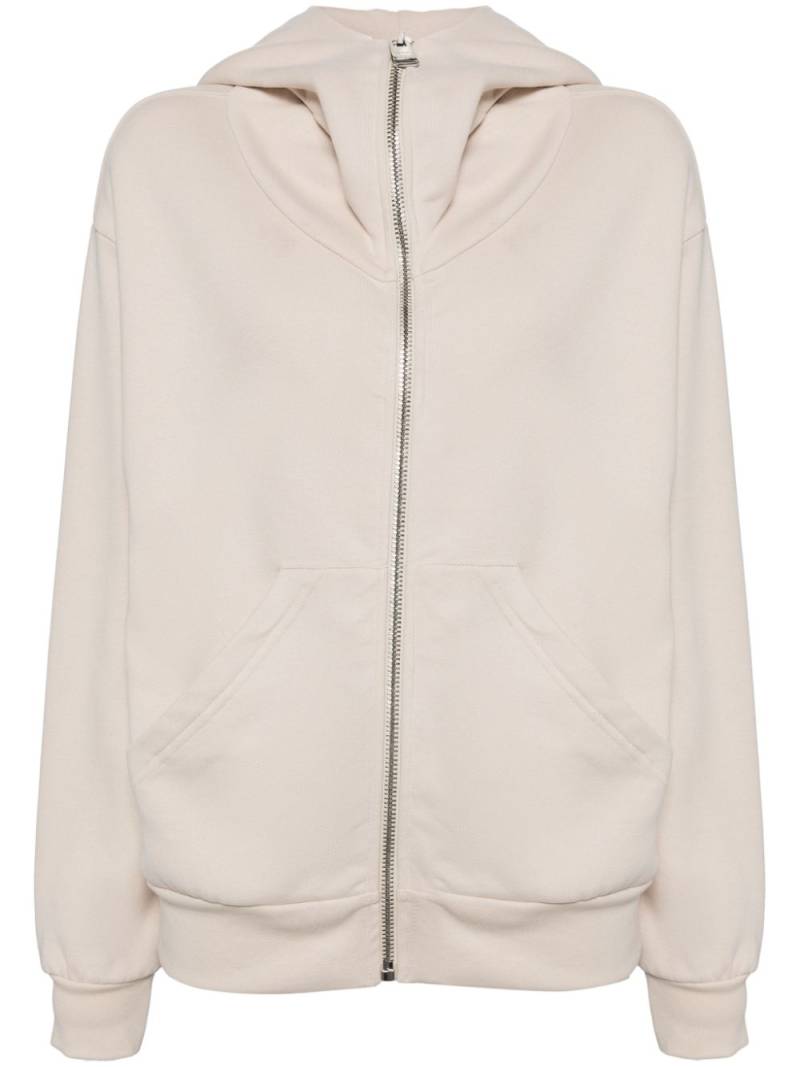 DONDUP cotton zip up hoodie - Neutrals von DONDUP