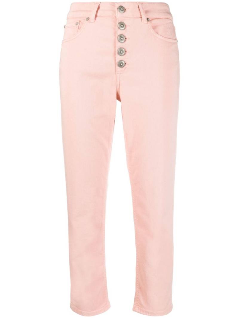 DONDUP cropped dyed tapered jeans - Pink von DONDUP