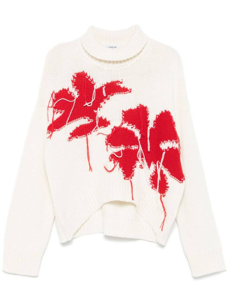 DONDUP distressed-effect sweater - Neutrals von DONDUP