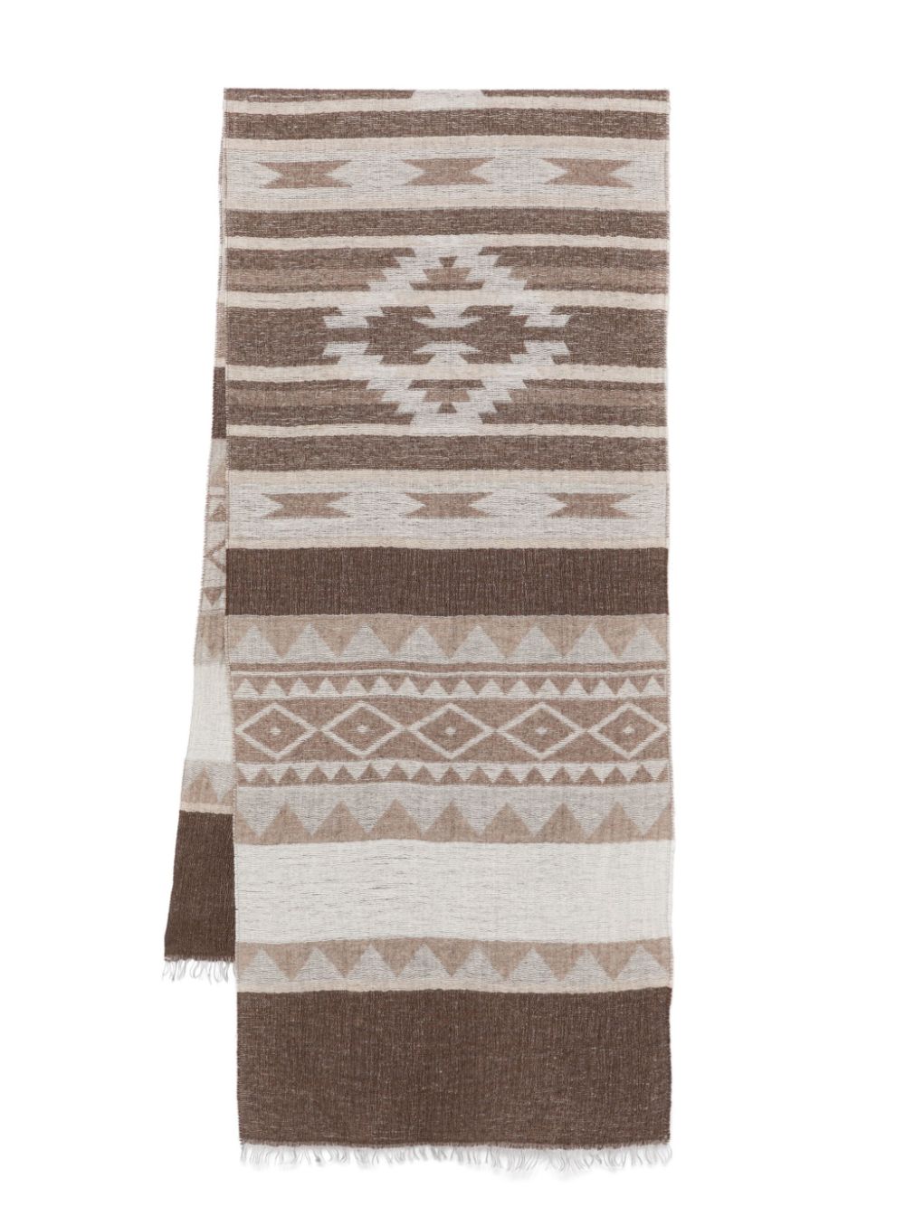 DONDUP fair-isle scarf - Brown von DONDUP