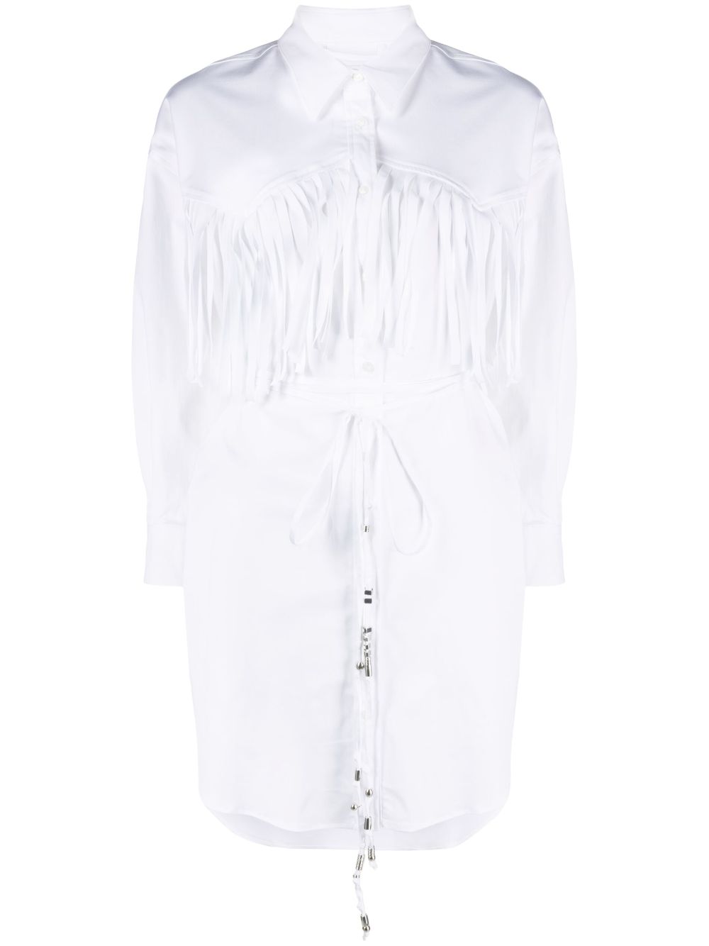 DONDUP fringed short dress - White von DONDUP