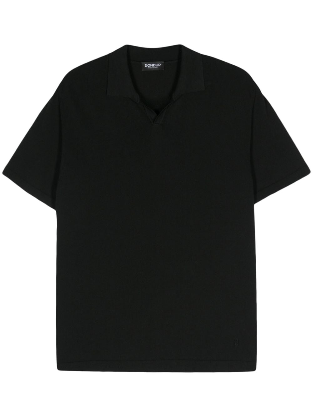 DONDUP knitted cotton polo shirt - Black von DONDUP