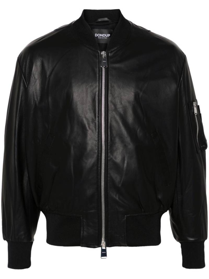 DONDUP leather bomber jacket - Black von DONDUP