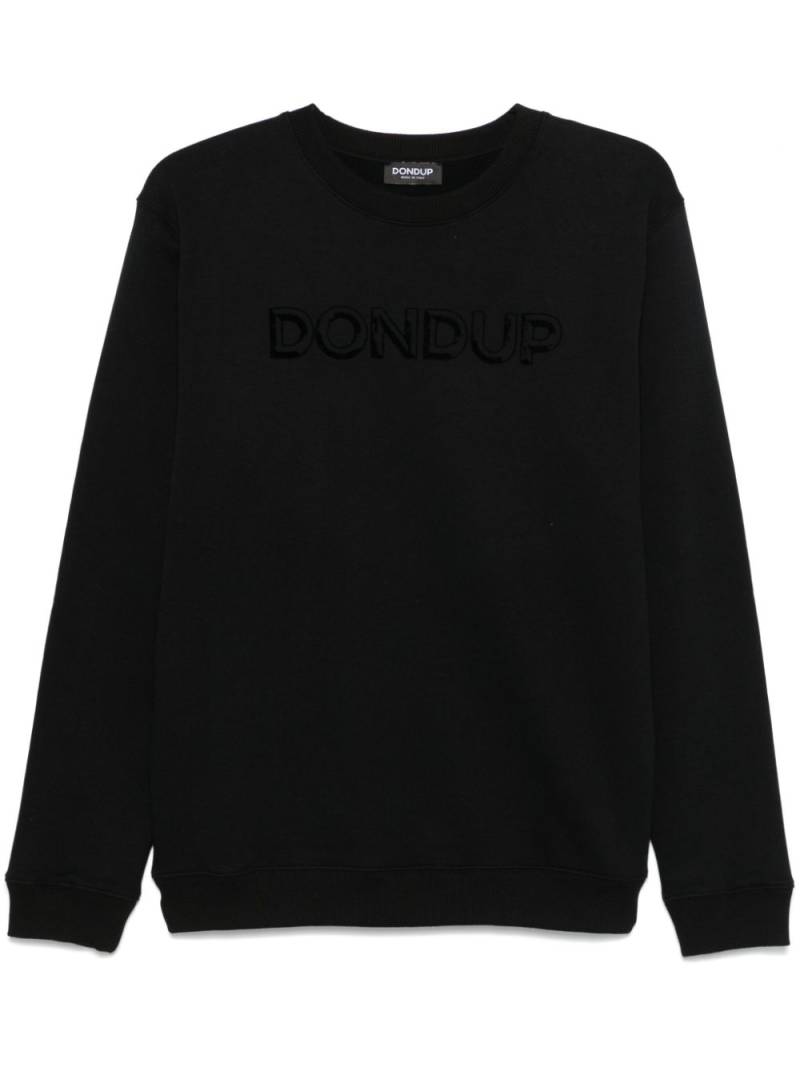 DONDUP logo-flocked sweatshirt - Black von DONDUP