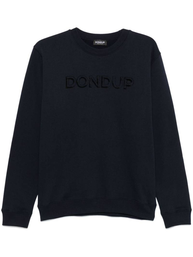 DONDUP logo-flocked sweatshirt - Blue von DONDUP