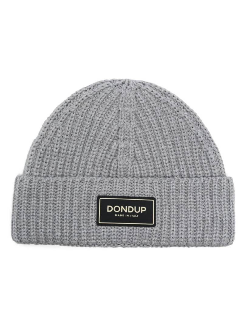 DONDUP logo-patch beanie - Grey von DONDUP