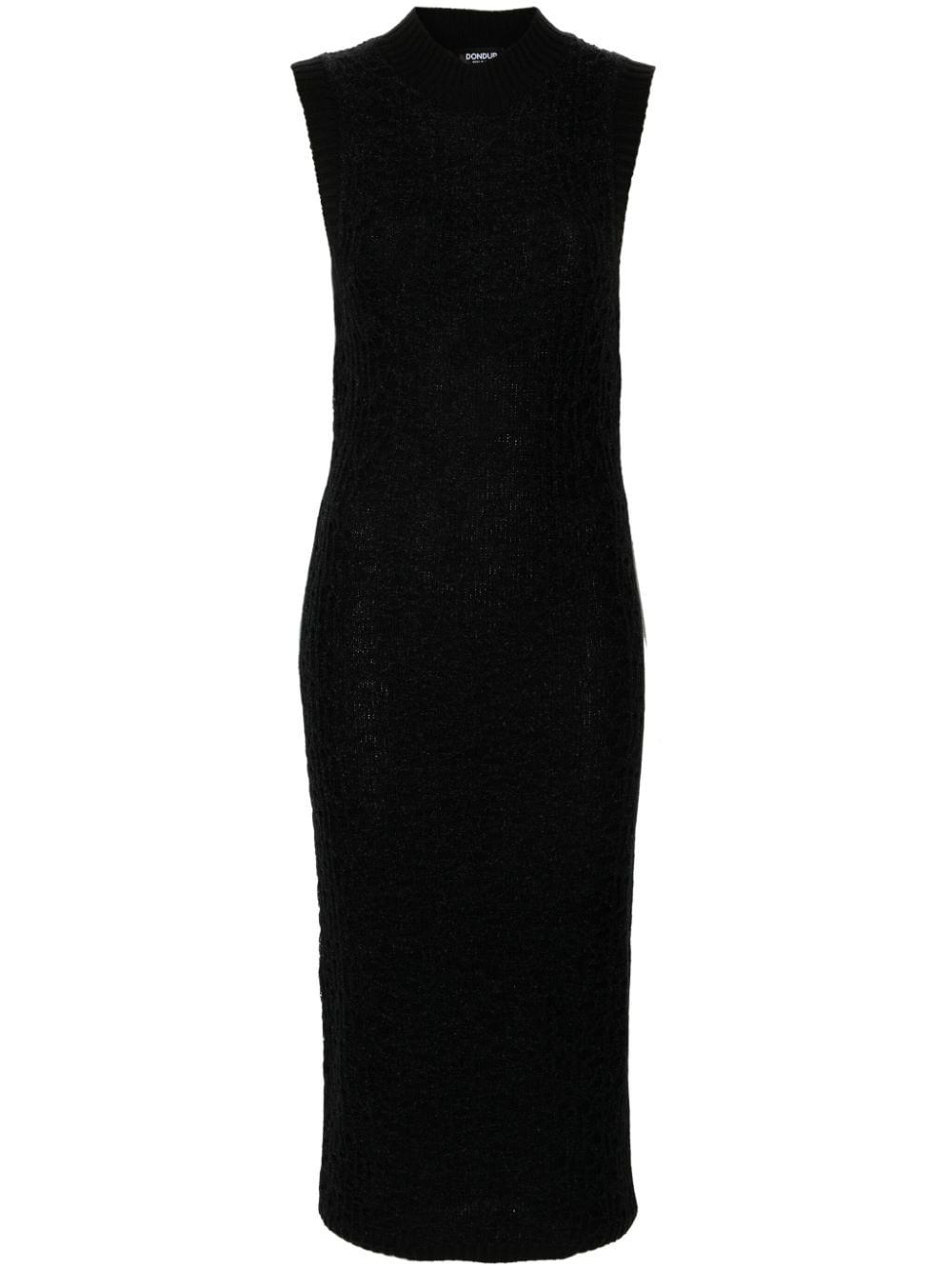 DONDUP logo-plaque midi dress - Black von DONDUP