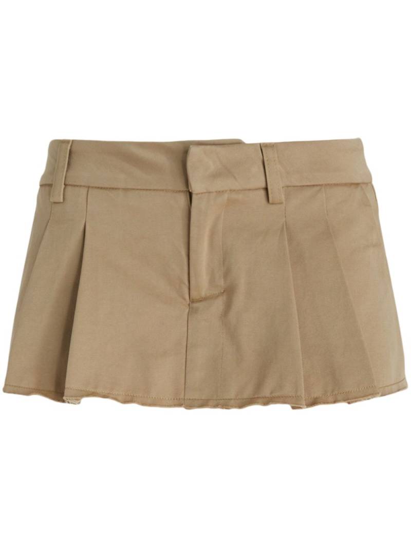 DONDUP logo-plaque skort - Neutrals von DONDUP