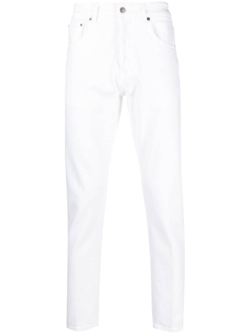 DONDUP logo-plaque tapered jeans - White von DONDUP