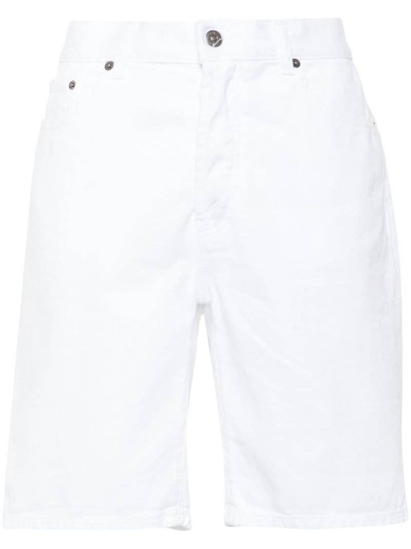 DONDUP logo-plaque twill shorts - White von DONDUP