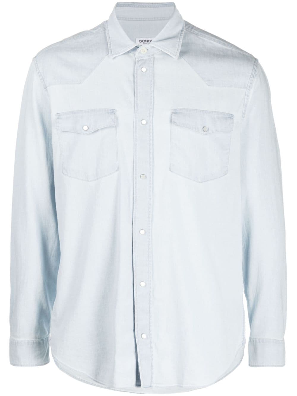 DONDUP plain stretch-cotton denim shirt - Blue von DONDUP