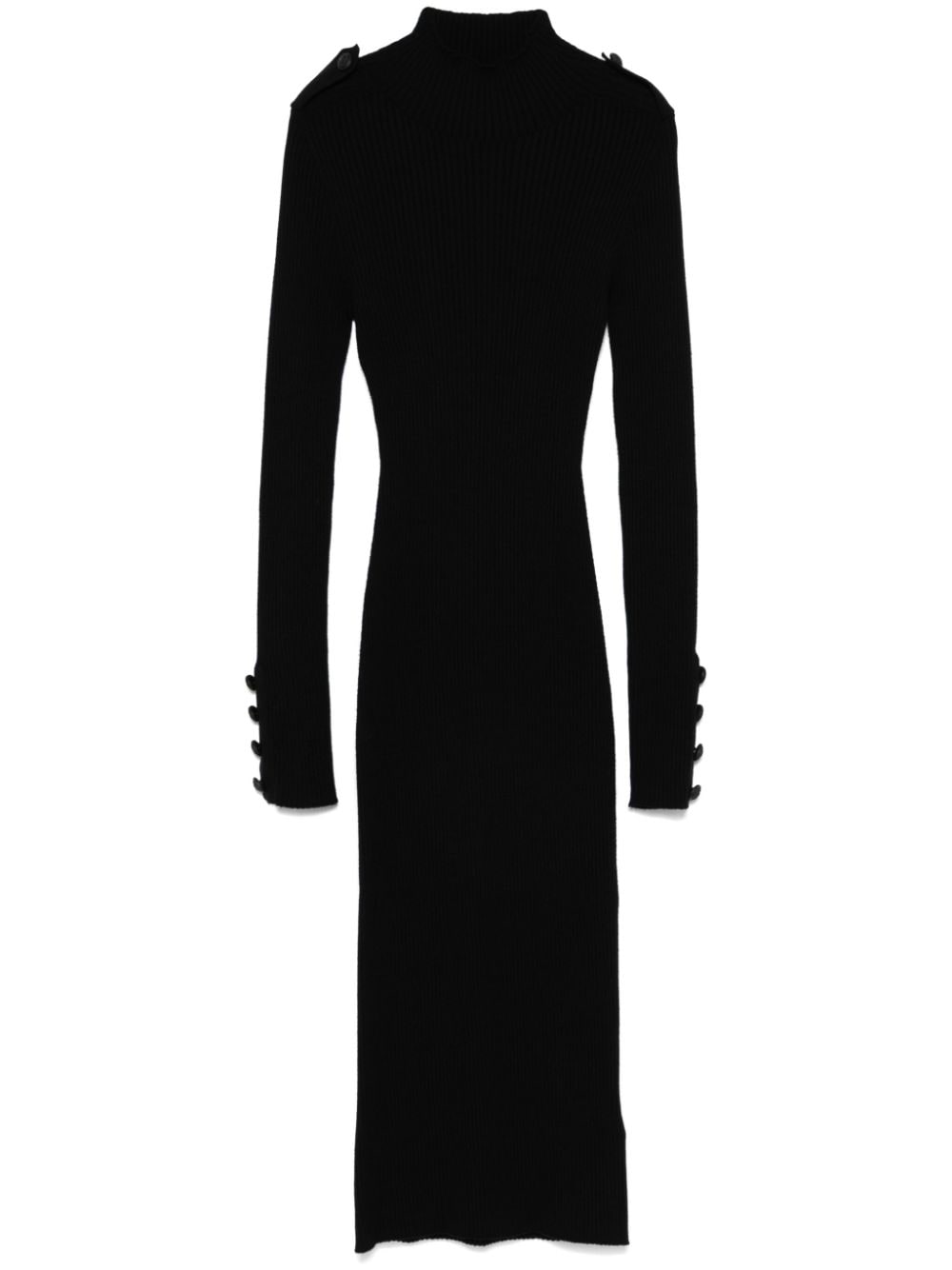 DONDUP ribbed midi dress - Black von DONDUP