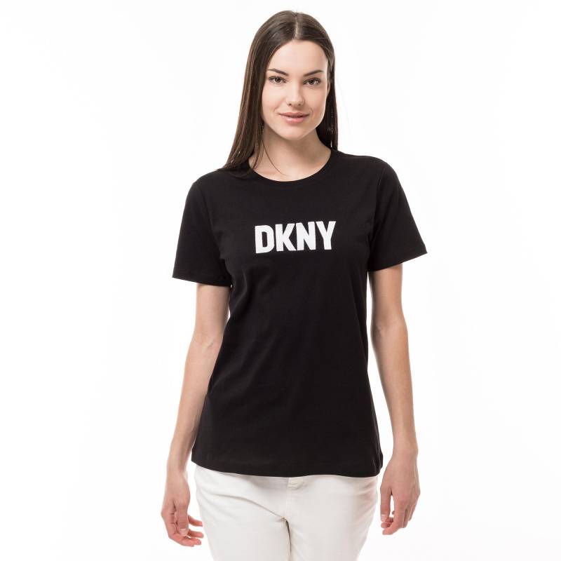 T-shirt, Kurzarm Damen Zweifarbig  S von DONNA KARAN NEW YORK