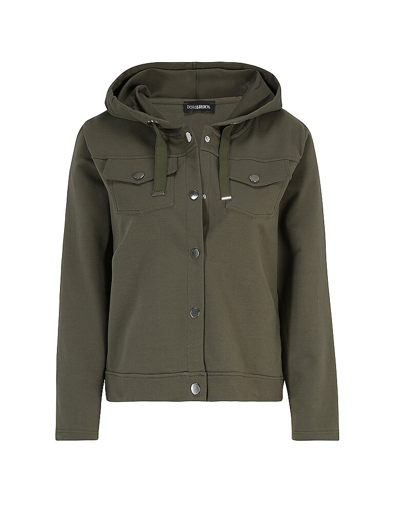 DORIS STREICH Sweatjacke olive | 42 von DORIS STREICH