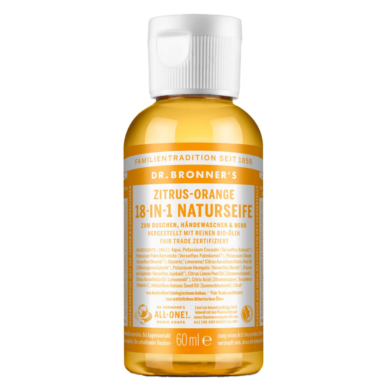 DR. BRONNER'S - 18-IN-1 Flüssigseife Citrus Orange von DR. BRONNER'S