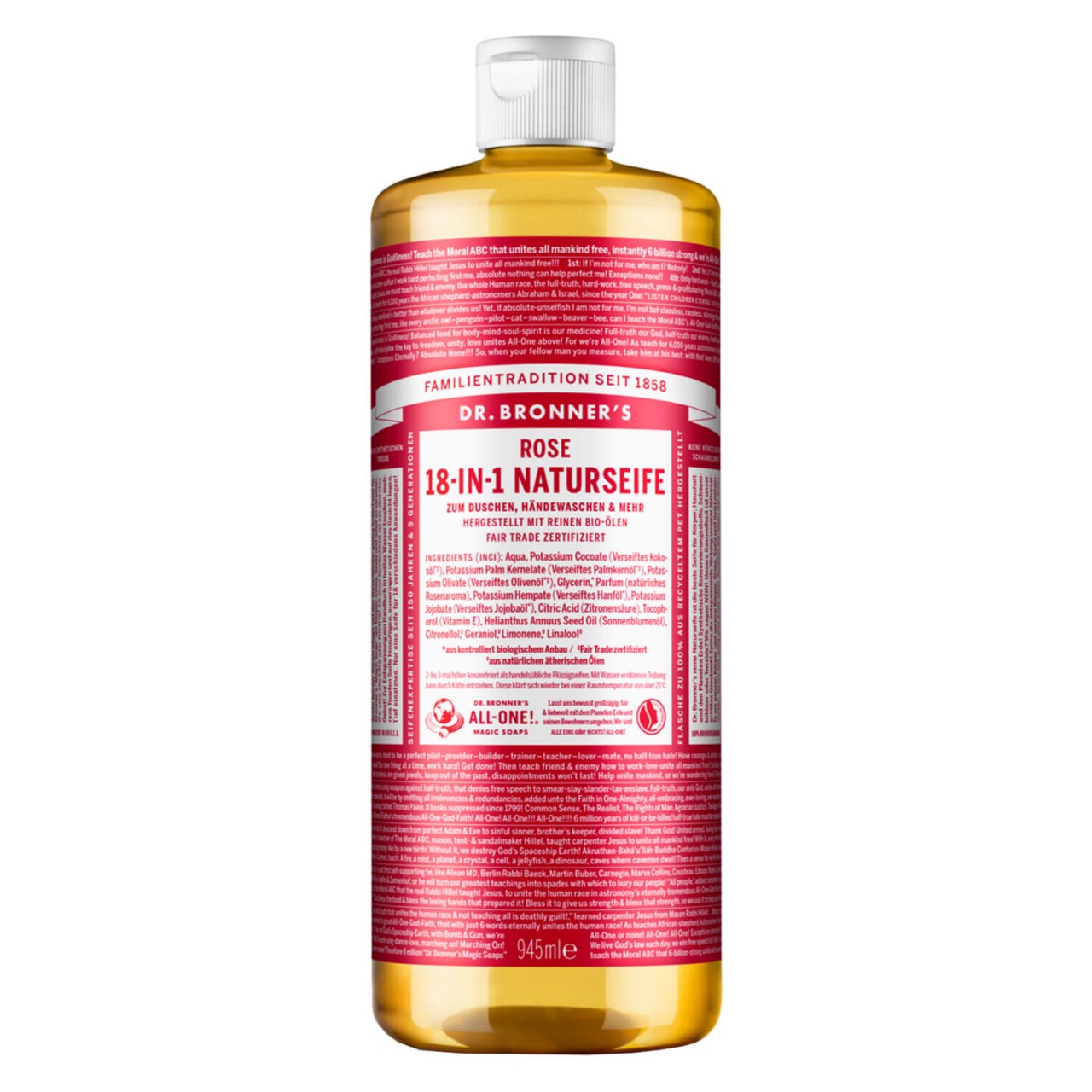 DR. BRONNER'S - 18-IN-1 Flüssigseife Rose von DR. BRONNER'S