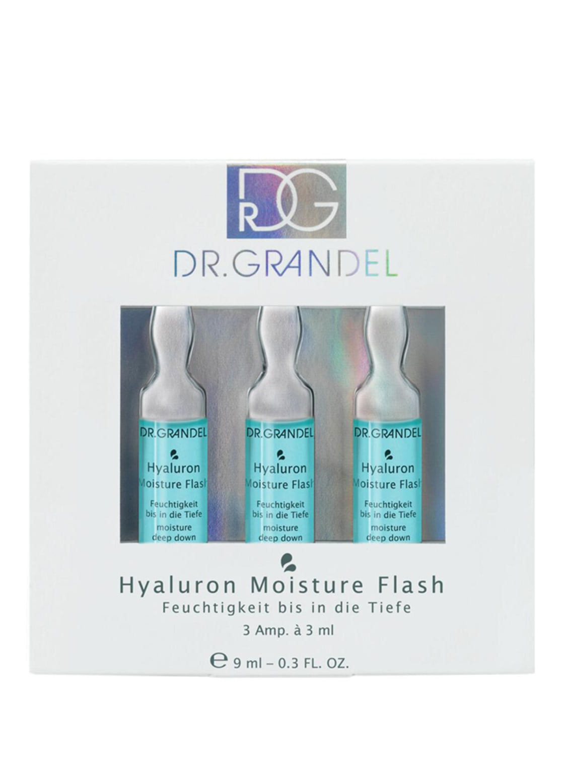 Dr. Grandel Ampoules - Hyaluron Moisture Flash Durchfeuchtende Wirkstoffampulle (3 x 3ml) 9 ml von DR. GRANDEL