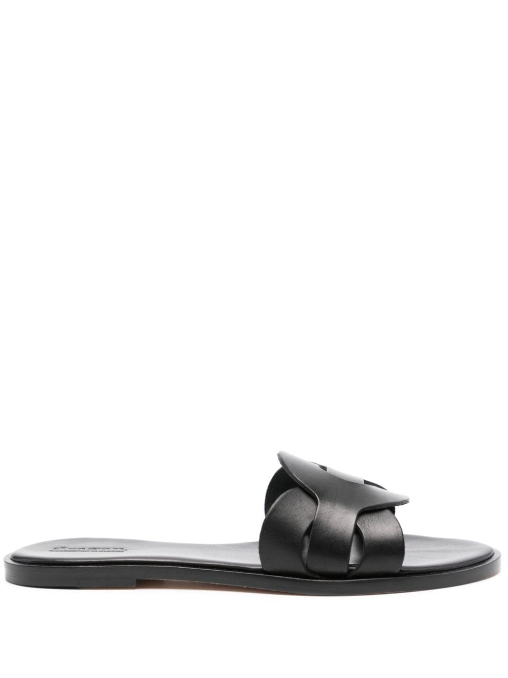 DRAGON DIFFUSION Big Ring leather sandals - Black von DRAGON DIFFUSION