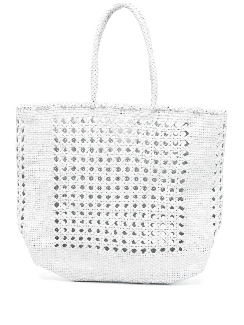 DRAGON DIFFUSION NS Cannage tote bag - White von DRAGON DIFFUSION