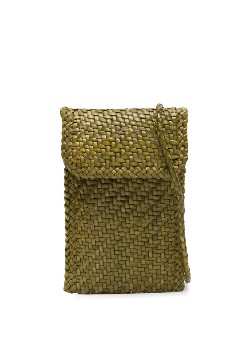 DRAGON DIFFUSION Phone interwoven leather bag - Green von DRAGON DIFFUSION