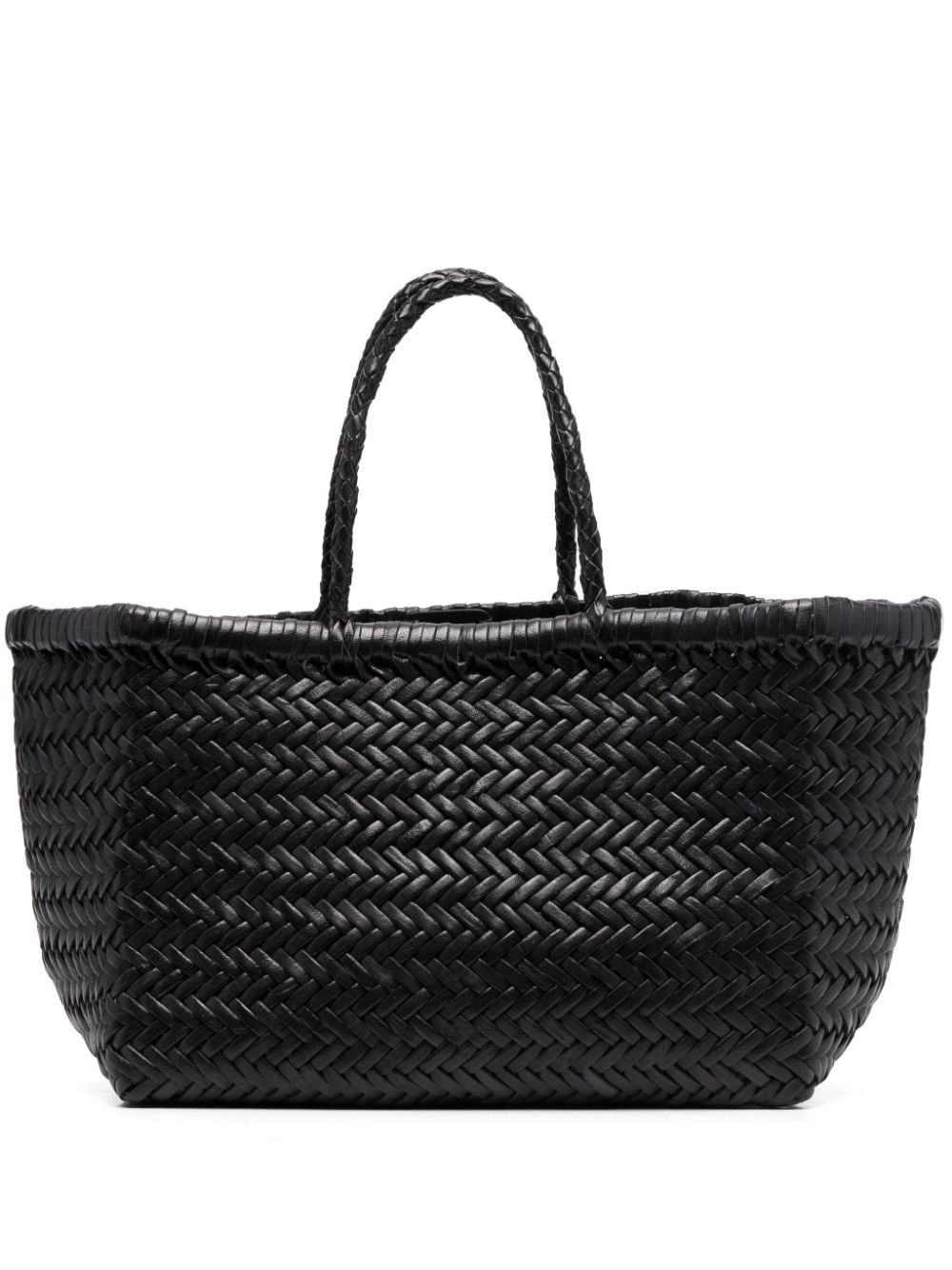 DRAGON DIFFUSION Triple Jump Small woven leather tote - Black von DRAGON DIFFUSION