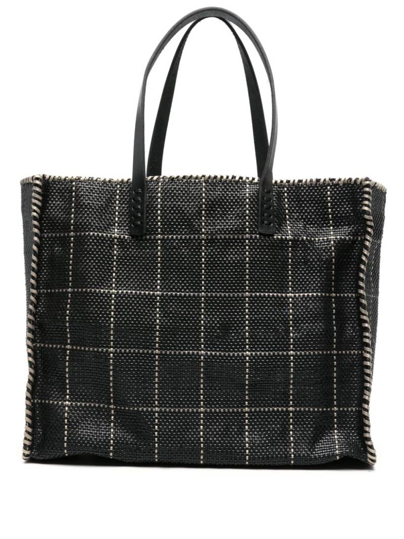 DRAGON DIFFUSION checked leather tote bag - Black von DRAGON DIFFUSION