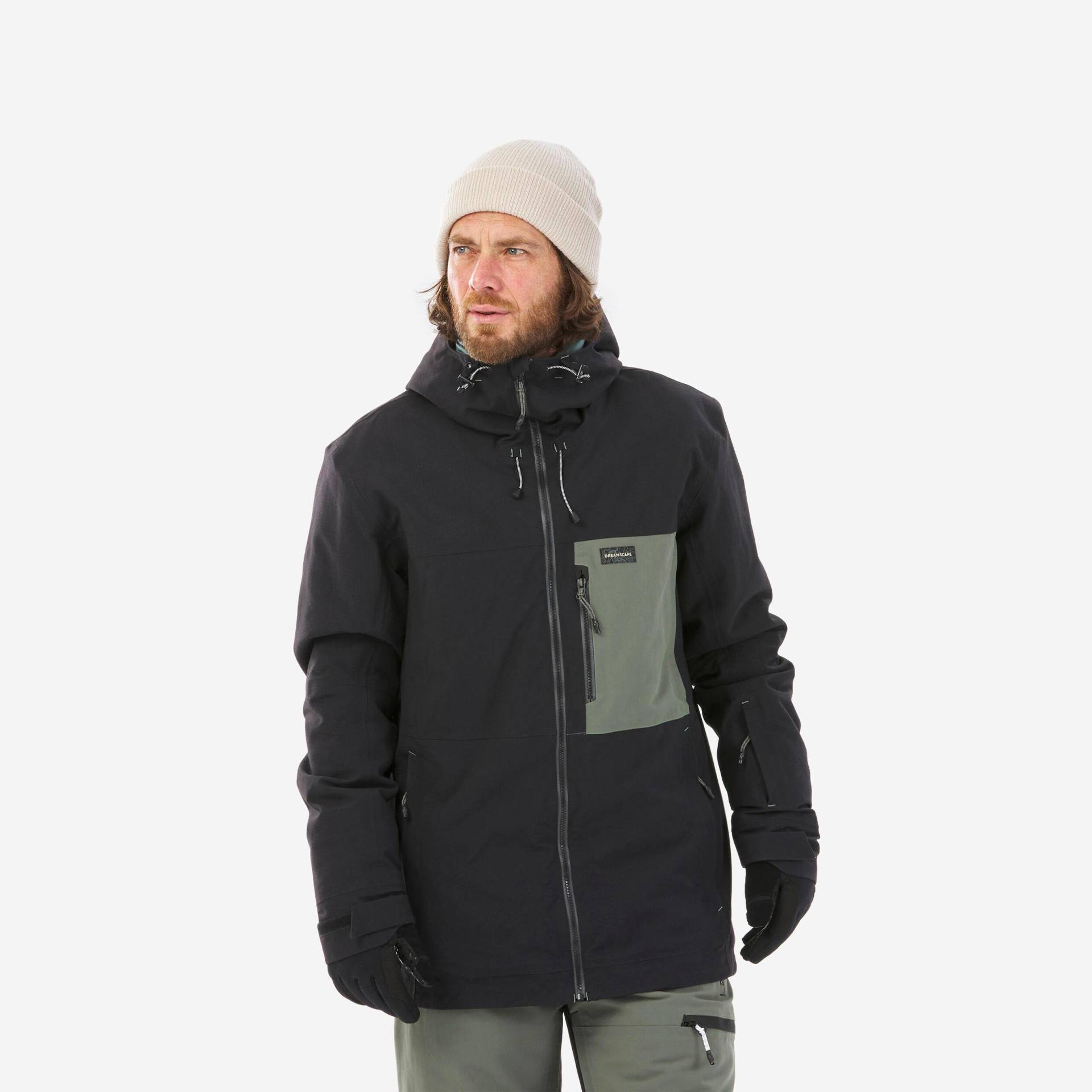 Snowboardjacke Ziprotec Kompatibel - Snb 500 Herren Staub XL